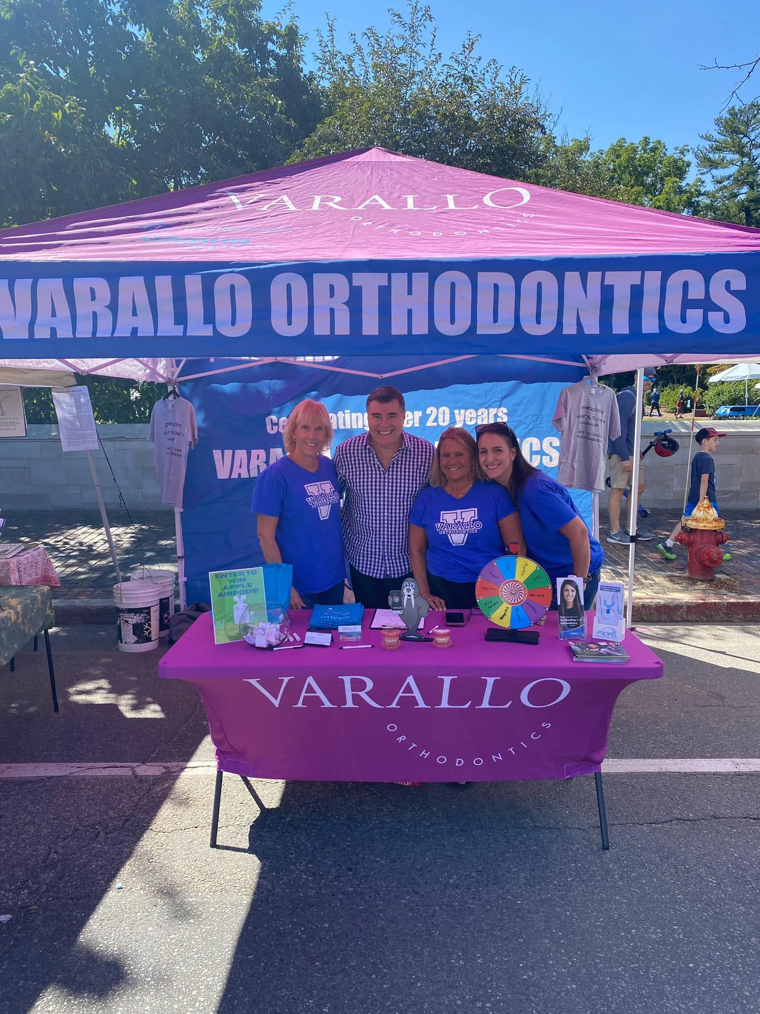 Varallo Orthodontics team at a town street fair
